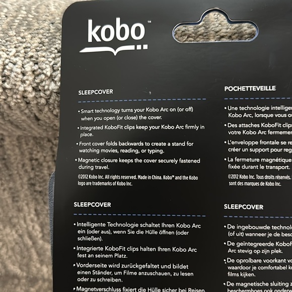 NWT Kobo SleepCover e-book reader case K107-KBO-3BK - Picture 6 of 8